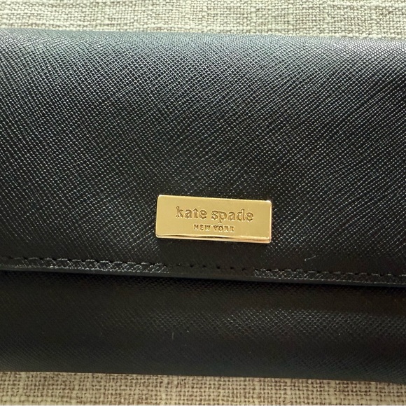 Kate Spade Joy Laurel Way Trifold Small Wallet Black - Picture 1 of 5